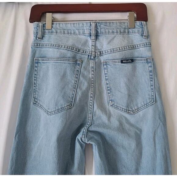 ROLLA'S Womens Comfort Sky Blue Original High Rise Straight Jeans 27 - Picture 10 of 11